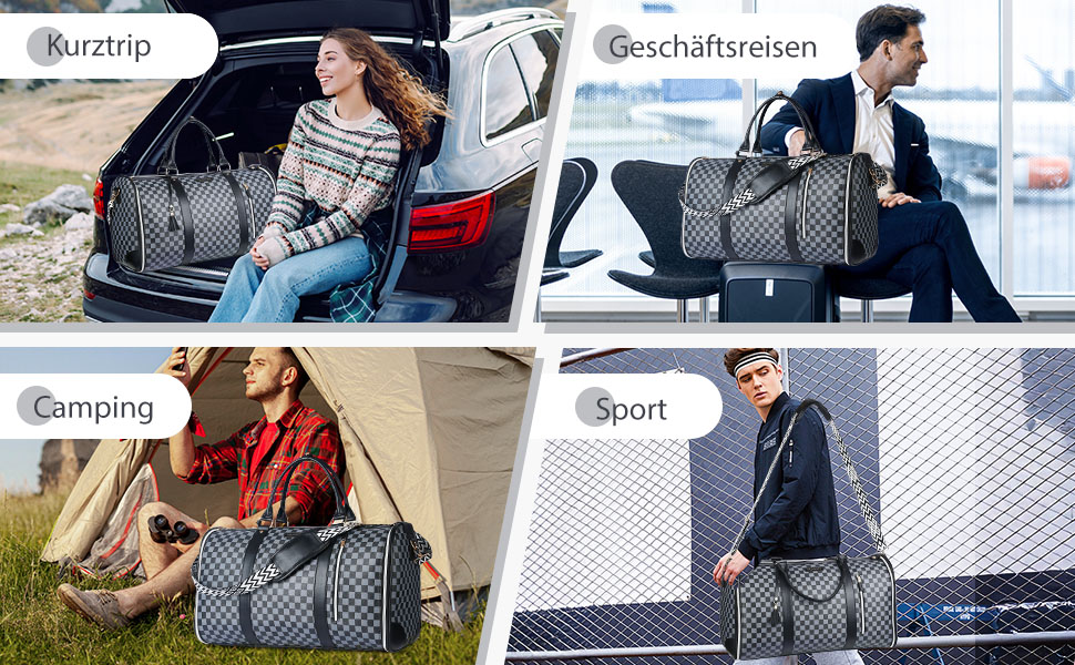 Сумка-трансформер для подорожей 50 л, 2-в-1 з водонепроникним взуттям та системою проти зминання – для жінок та чоловіків, ідеальна для ділових поїздок та відпочинку (Чорна)