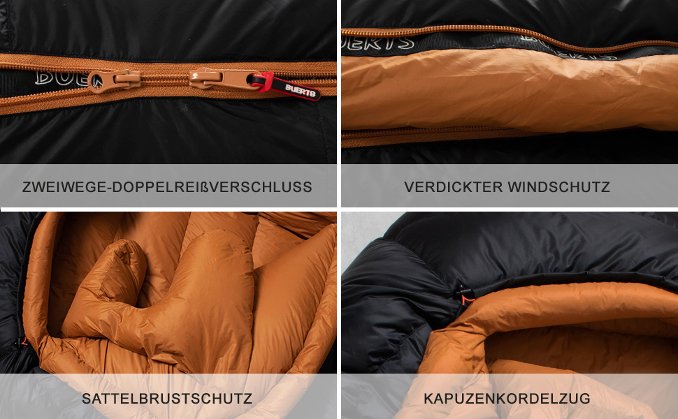 Спальний мішок зимовий, -24°C, чорний. Ultraleichter Mumien-Schlafsack для дорослих та підлітків, кемпінг, походи, трекінг