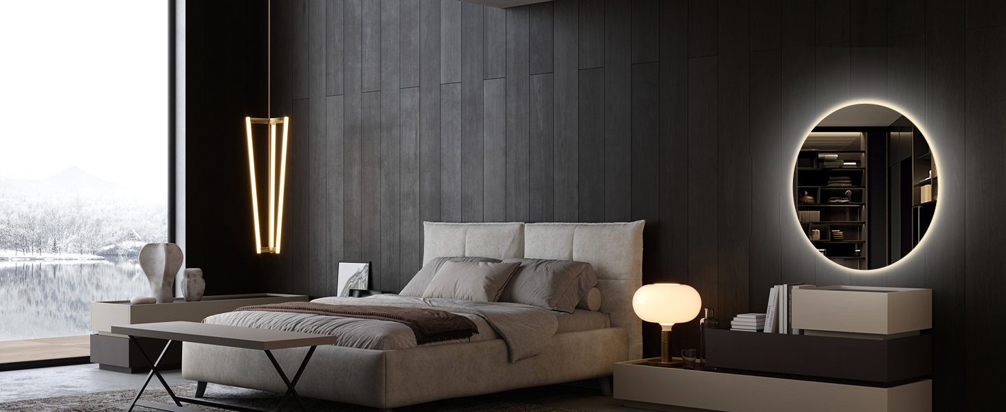 Дзеркало для ванної кімнати з підсвічуванням 70 см, LED дзеркало з підсвічуванням, 3 кольори світла, антизапар, регулювання яскравості, сенсорне управління, функція пам'яті, кругле водонепроникне дзеркало для ванної кімнати IP44 (6500K, 50x50 см)