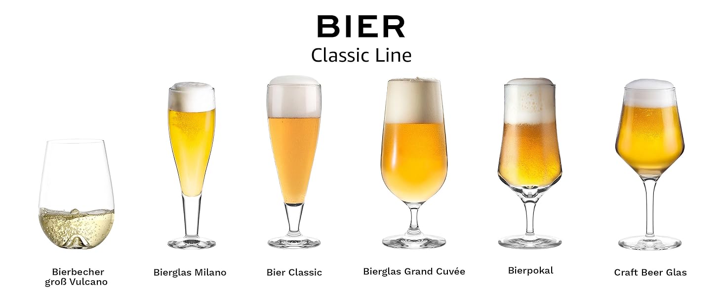 Набір келихів для пива Stölzle Lausitz Grand Cuvée 6 шт, 390 мл – Кришталеві келихи для Pilsner та іншого пива, Німеччина