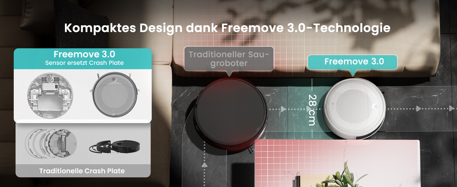 Робот-пилосос LEFANT M2 з функцією миття, 6000Pa, LiDAR-навігація, зони заборони, керування через APP/Alexa, для шерсті тварин, килимів та твердих підлог (M310 Ultra-W)