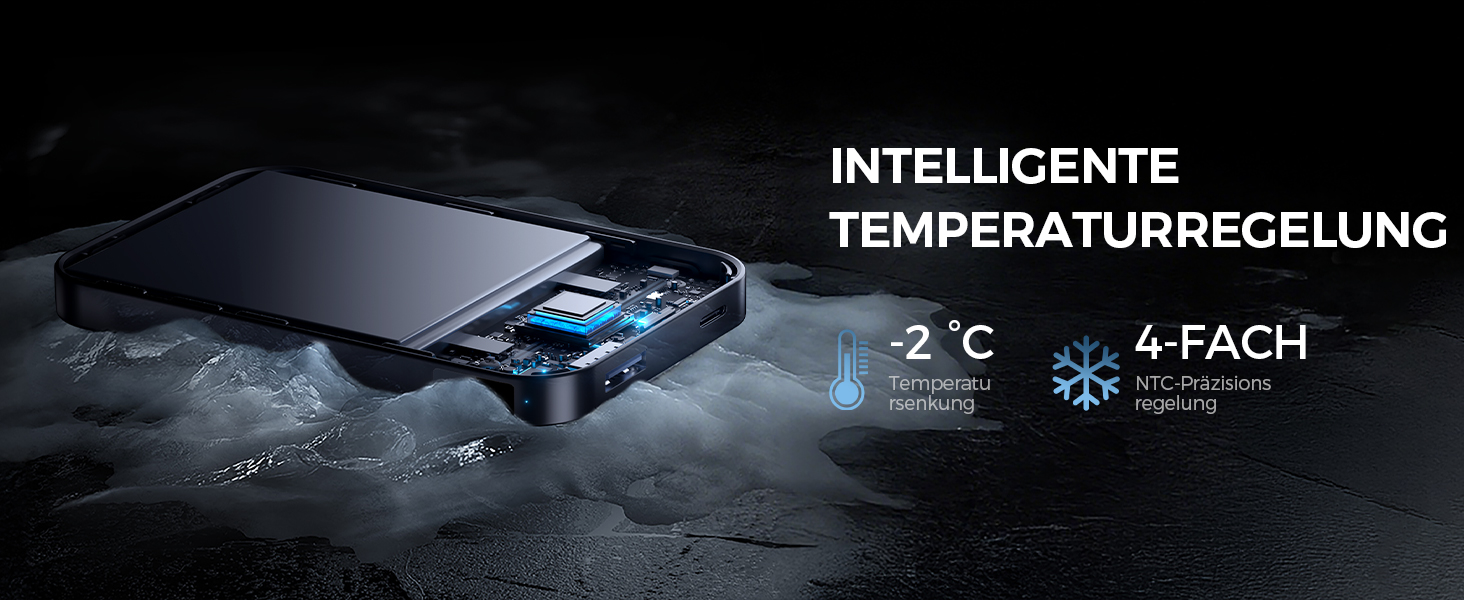 Powerbank MagSafe 10000mAh з PD 22.5W, бездротова зарядка, USB-C, LED-дисплей, чорний