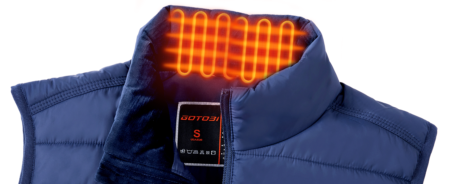 Обогреваемый жилет для мужчин с powerbank 16000mAh - 9 зон обігріву, 3 температурні режими, для активного відпочинку та велоспорту (синій, XL)