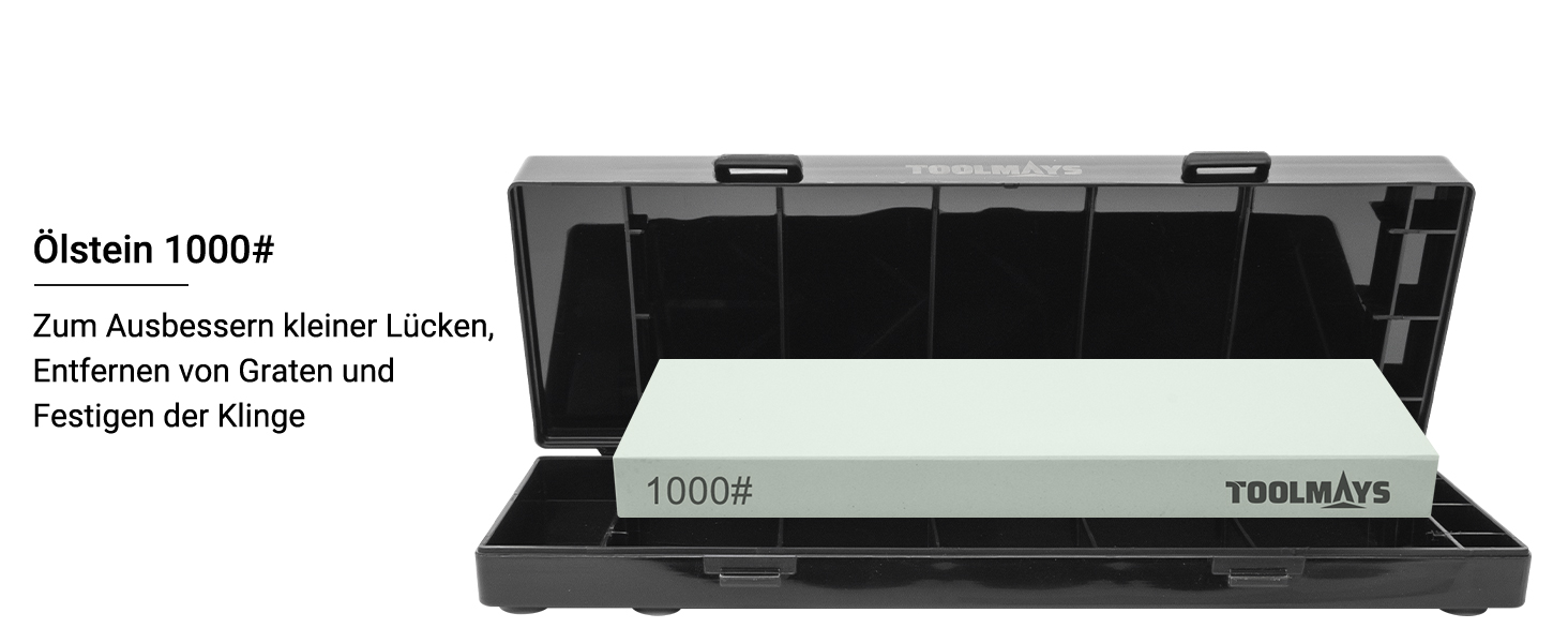 Набір для заточування ножів Schleifstein: зернистість 400/1000, підставка з бамбука, кутовий упор, двосторонній камінь, заточувальний камінь (діамантова зернистість 400/1200 з 1000#)