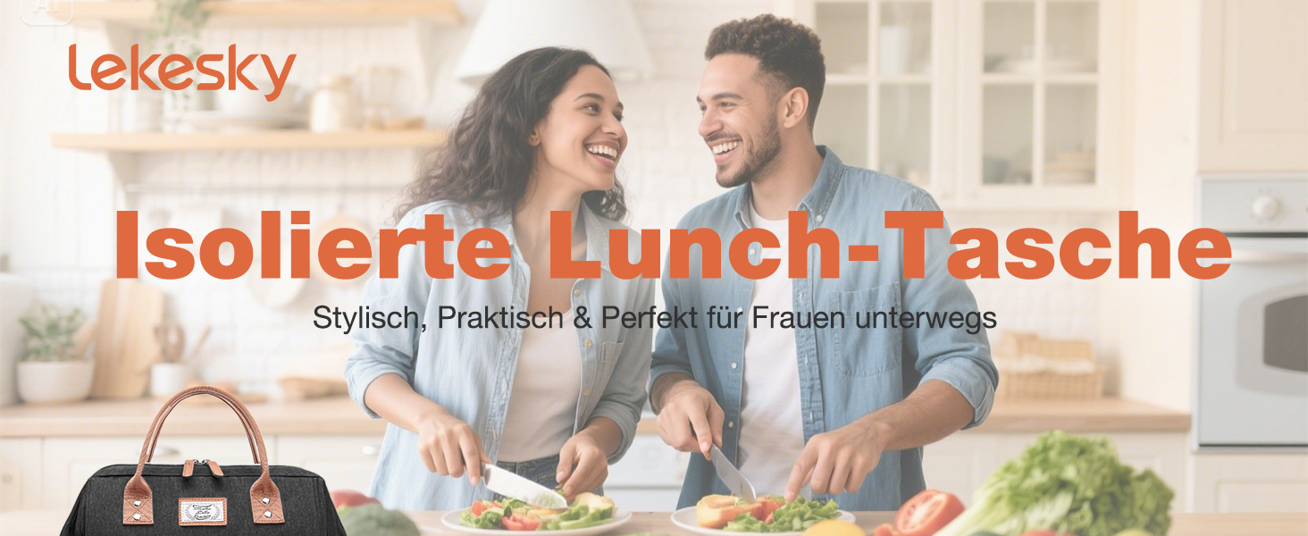 Термосумка Lekesky для жінок: ізольована ланч-бокс, 11л, чорна