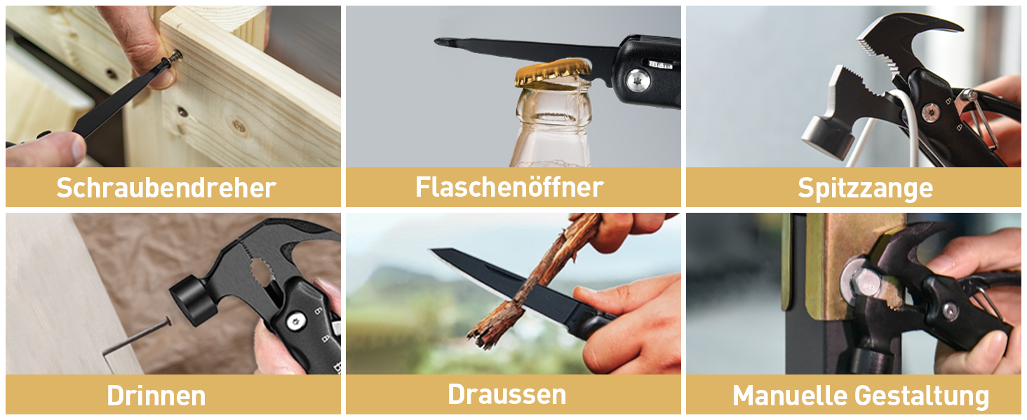 Мультитул 12-в-1 Hinshark для чоловіків: кемпінговий аксесуар, подарунок на День Папи, Різдво, День Святого Валентина