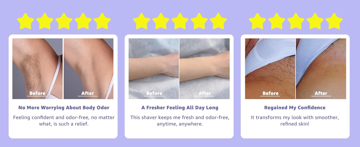 Електричний жіночий депілятор для інтимної зони з 3 захисними насадками та змінними керамічними лезами, тример для жінок (рожевий)