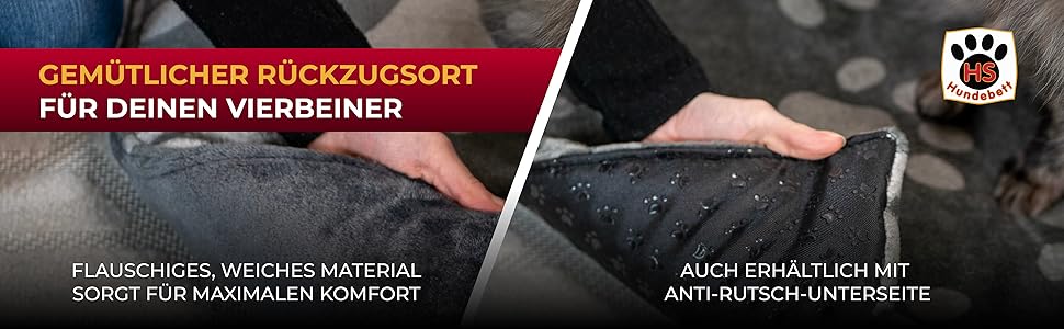 Підстилка для собак XS (45x65 см) – двостороння, м'яка, з наповнювачем 3 см – для дивана, авто, переноски – Tatze Beige, Made in Germany 45 x 65 см Tatze Beige