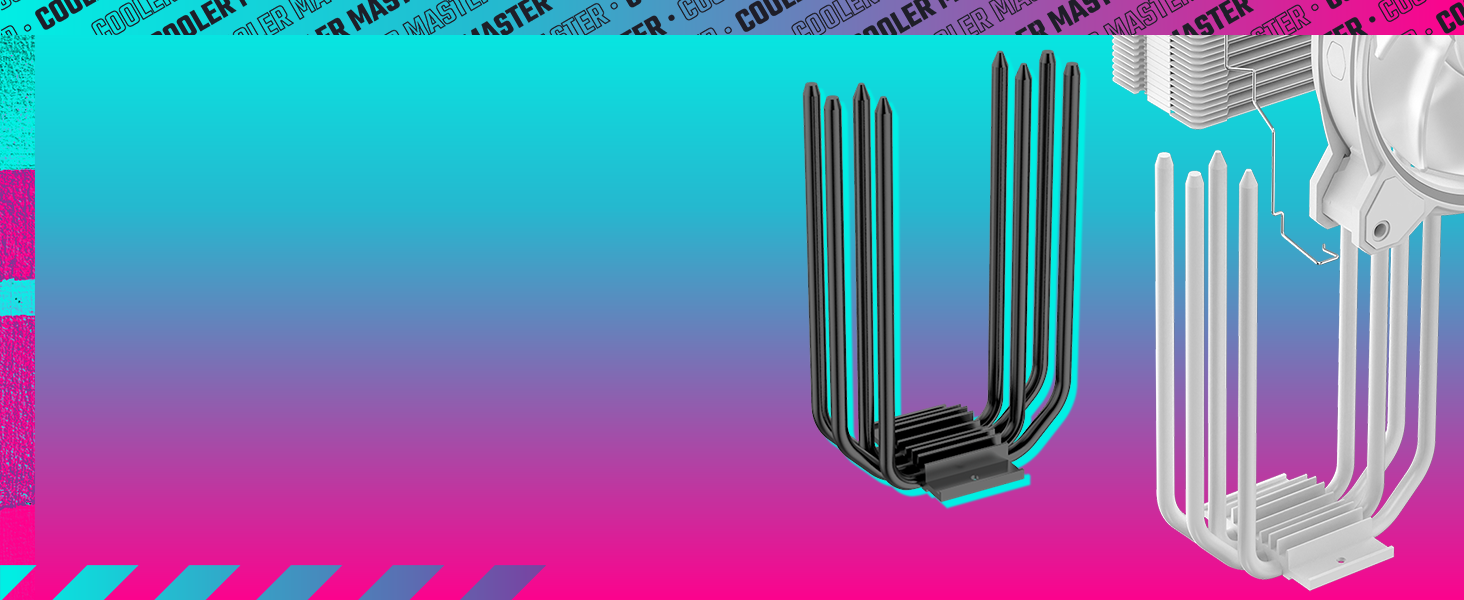 Cooler Master Hyper 212 Halo: Кулер для CPU з RGB підсвічуванням, чорний, LGA1700 & AM5, 4 теплові трубки