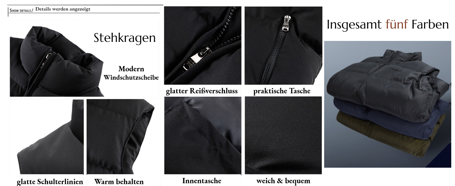 Степлед жилет для чоловіків Allthemen з коміром-стійкою. Легкий спортивний жилет для осені/зими. Червоний, XS