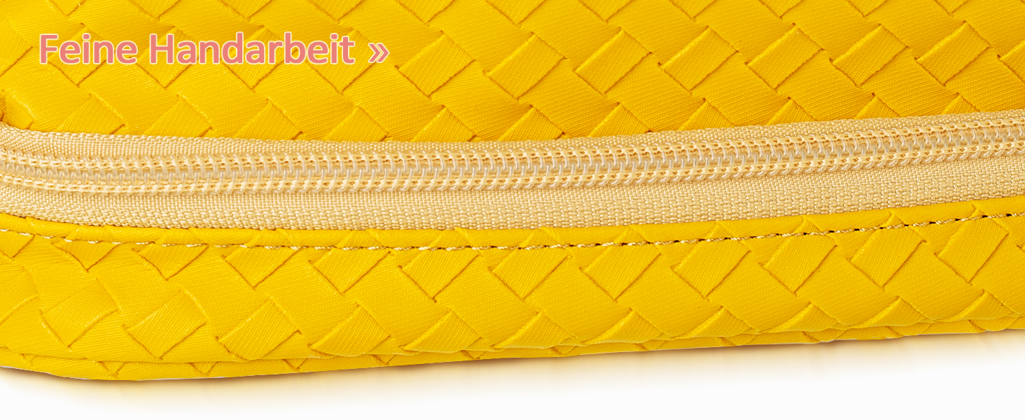 Жіноча косметичка-органайзер для макіяжу велика, водовідштовхувальна, з відділенням для пензлів, для подорожей (B-жовтий)