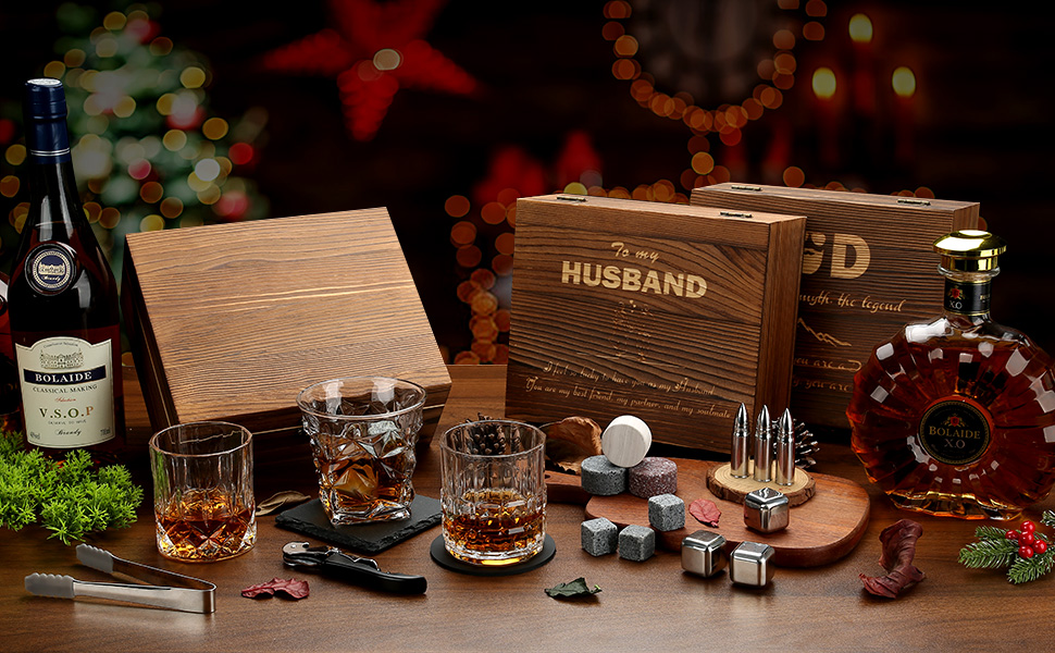 Набір віскі Exrezist: келихи для віскі, подарунок для чоловіків, на день народження, на День батька, для партнера (нержавіюча сталь)