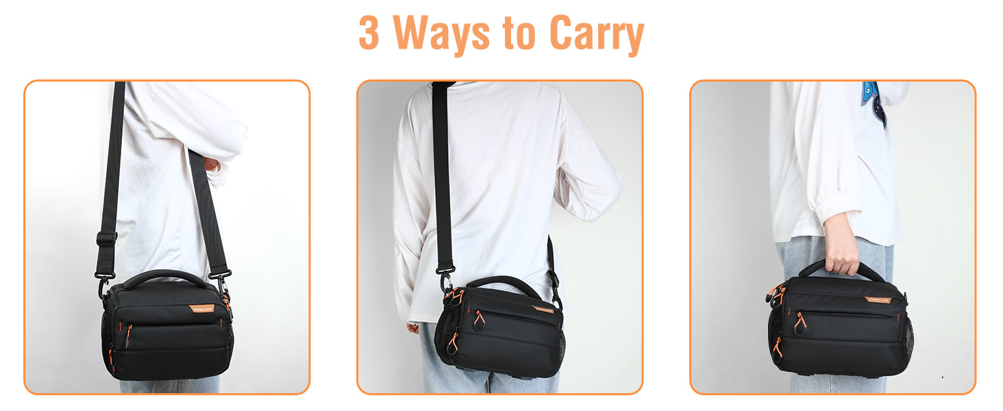 MOSISO Сумка для камери фотографа, водонепроникна сумка через плече для DSLR/SLR/беззеркальних камер Canon/Nikon/Sony, чорна