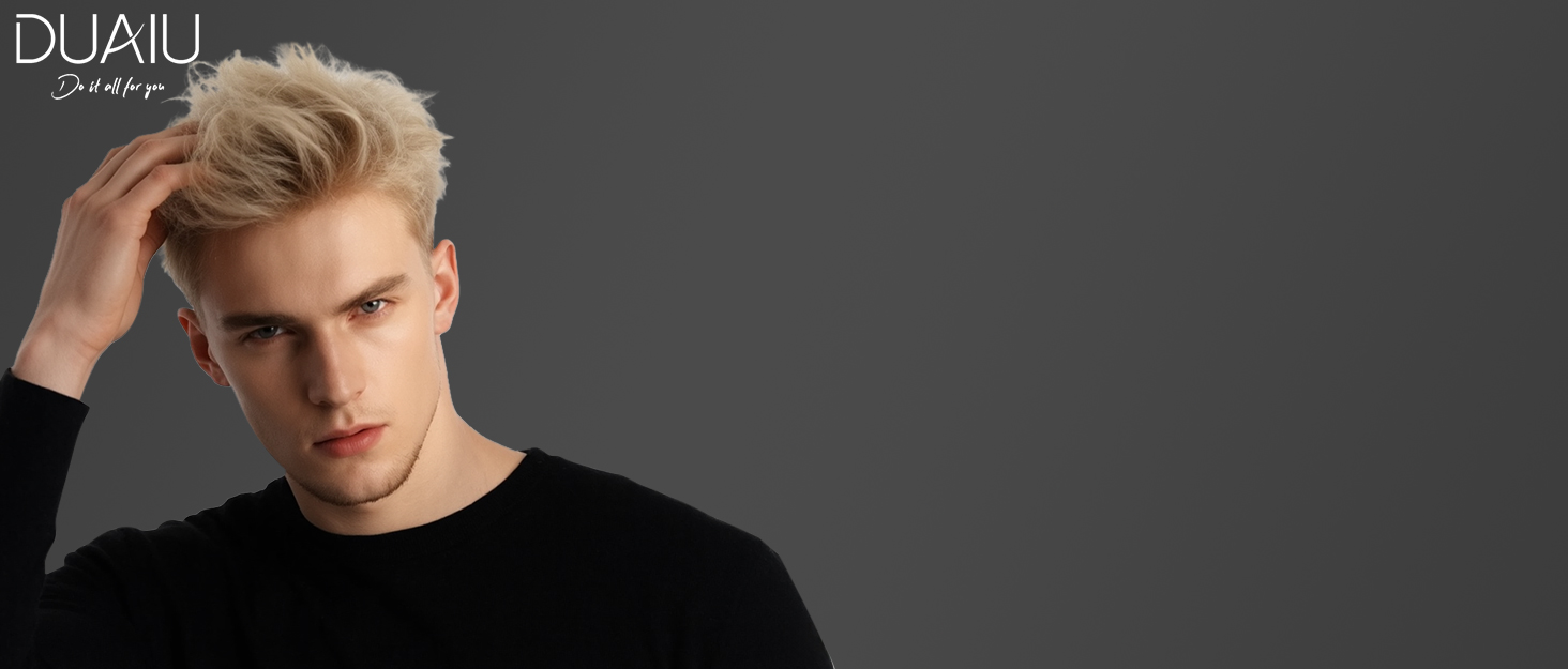 Набір для чоловічого стайлінгу DUAUIU: гребінець для волосся, щітка, текстурування, розчісування, укладання. Чорний колір.