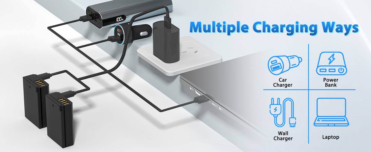 Комплект акумуляторів LP-E10 1600mAh (3 шт.) та USB-зарядний пристрій на 3 слоти для камер Canon