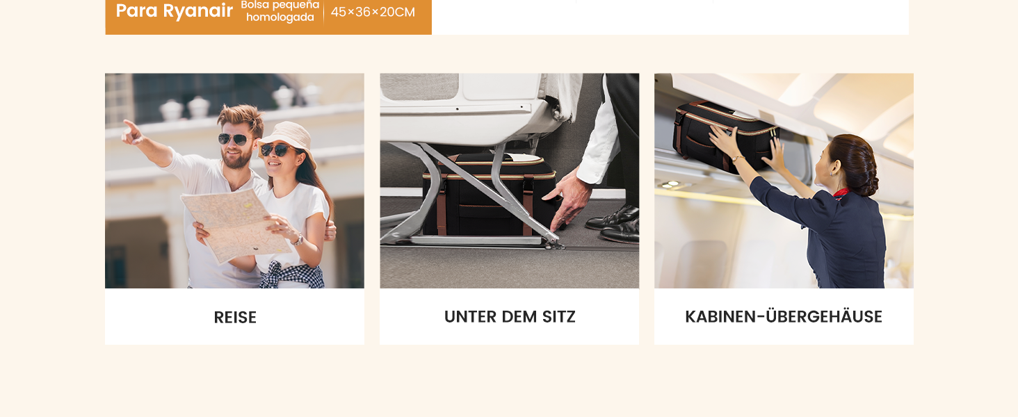 Рюкзак для ручної поклажі LOVEVOOK 45x36x20, 32L, чорний. Підходить для Ryanair, Eurowings, Wizz Air. З антикрадіжною кишенею.