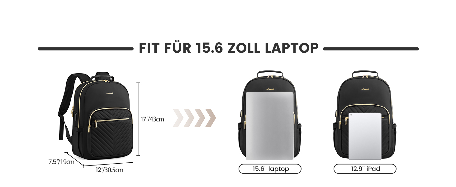 LOVEVOOK Рюкзак для жінок, великий, 15.6