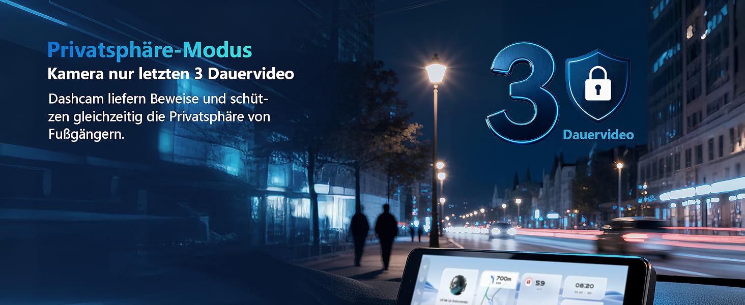 Відеореєстратор HUPEJOS 4K для авто (двоканальний, STARVIS, HDR, GPS, WiFi, нічна зйомка, 64GB карта в комплекті)