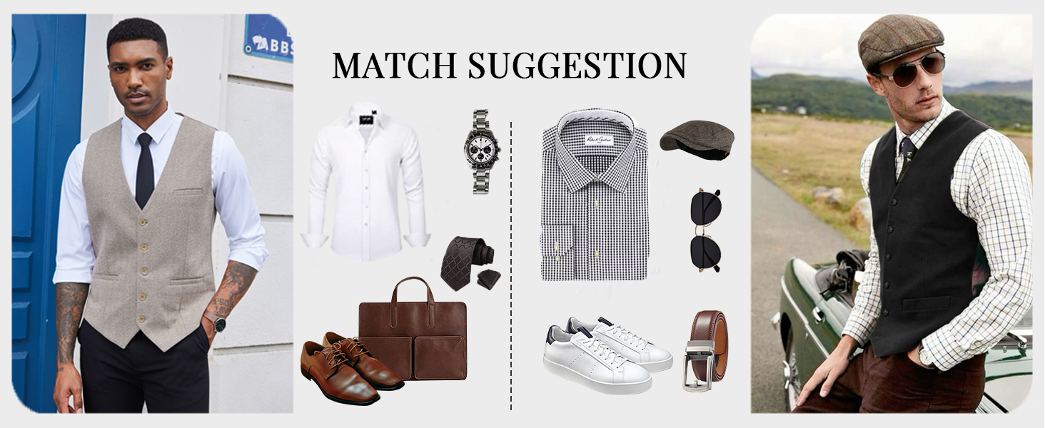 Жилет чоловічий COOFANDY, елегантний, для бізнесу, класичний, сірий, розмір XL