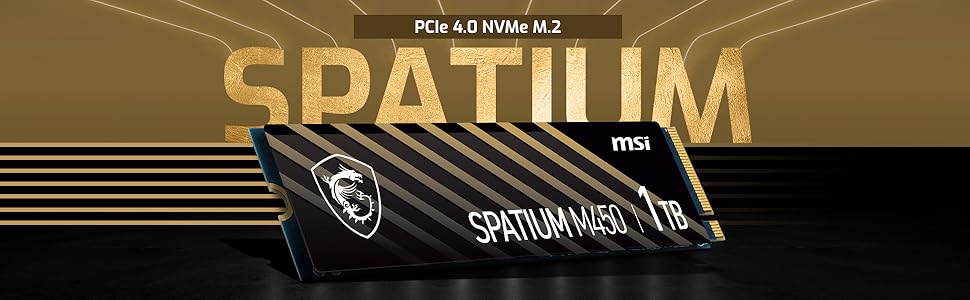 SSD MSI SPATIUM M450 1TB PCIe 4.0 NVMe M.2 - високопродуктивний накопичувач