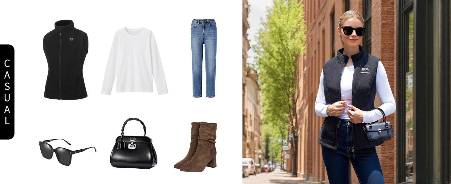 Електрична гріюча жилетка для жінок, чорна, з акумулятором 7.4V 10000mAh, 3 режими нагріву, ідеальний подарунок на Різдво