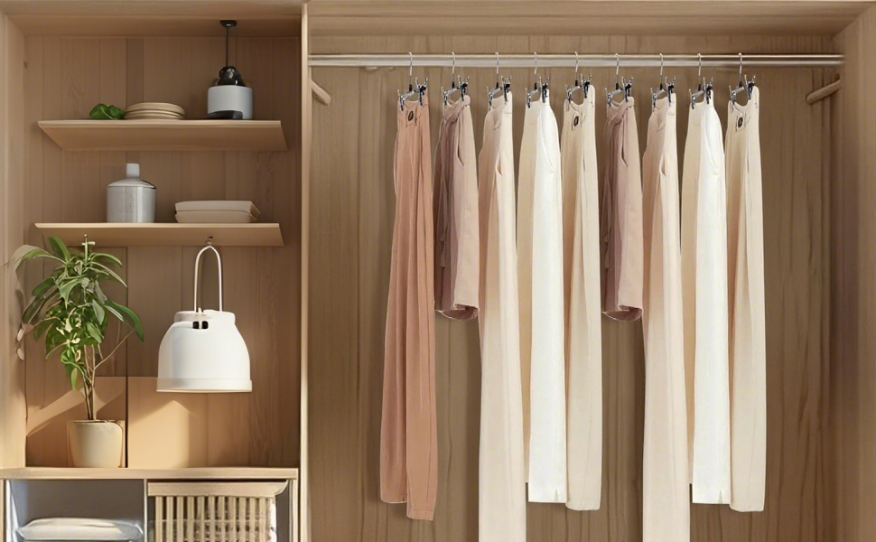 10 металевих вішалок для штанів, шкарпеток та спідниць з кліпсами, 30 см, антиковзаючі, хром, міцні, економія місця, чорний