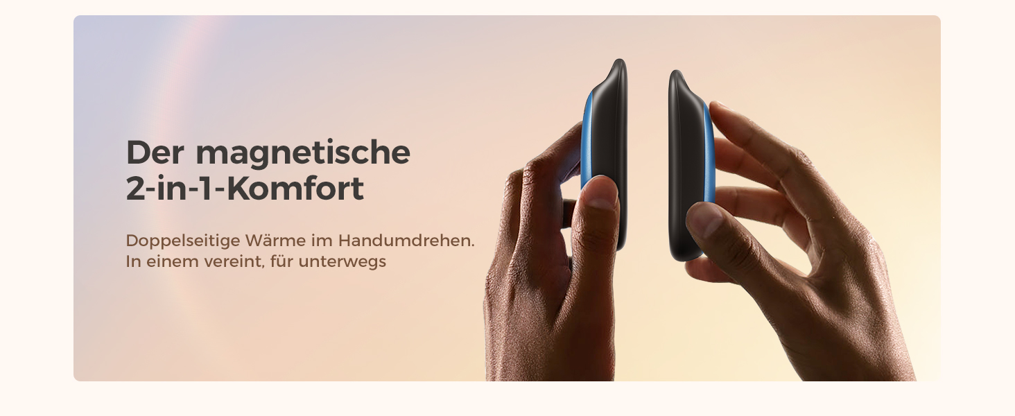 Електричні грілки для рук OCOOPA, 2 шт., водонепроникні IP45, ергономічні, 18 годин тепла, портативні, для відпочинку на природі, гольфу, кемпінгу, міського використання, Marineblau (темно-синій)