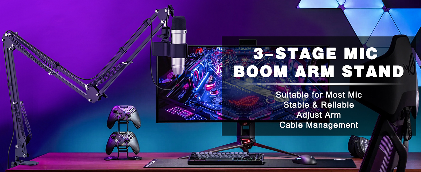 Кріплення для мікрофона на шарнірі, настільний тримач з клямкою, сумісний з 3/8' та 5/8' гвинтами, ідеально підходить для TikTok Live-трансляцій та співу