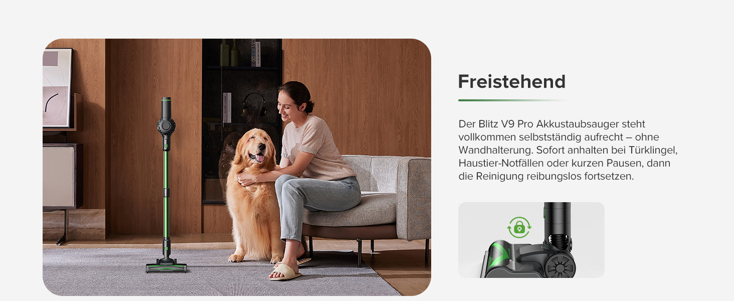 Бездротовий пилосос Vexilar Akku: 60 хвилин роботи, 45 kPa, 550 W, безщітковий мотор, LED дисплей, 6-в-1, тихий, для дому/авто, тверді підлоги, килими, шерсть тварин, зелений