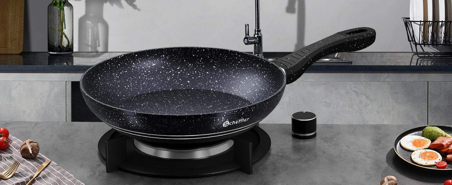 Scheffler Nonstick Fry Pan Set - 20/24/28cm - Compatible with All Cooktops