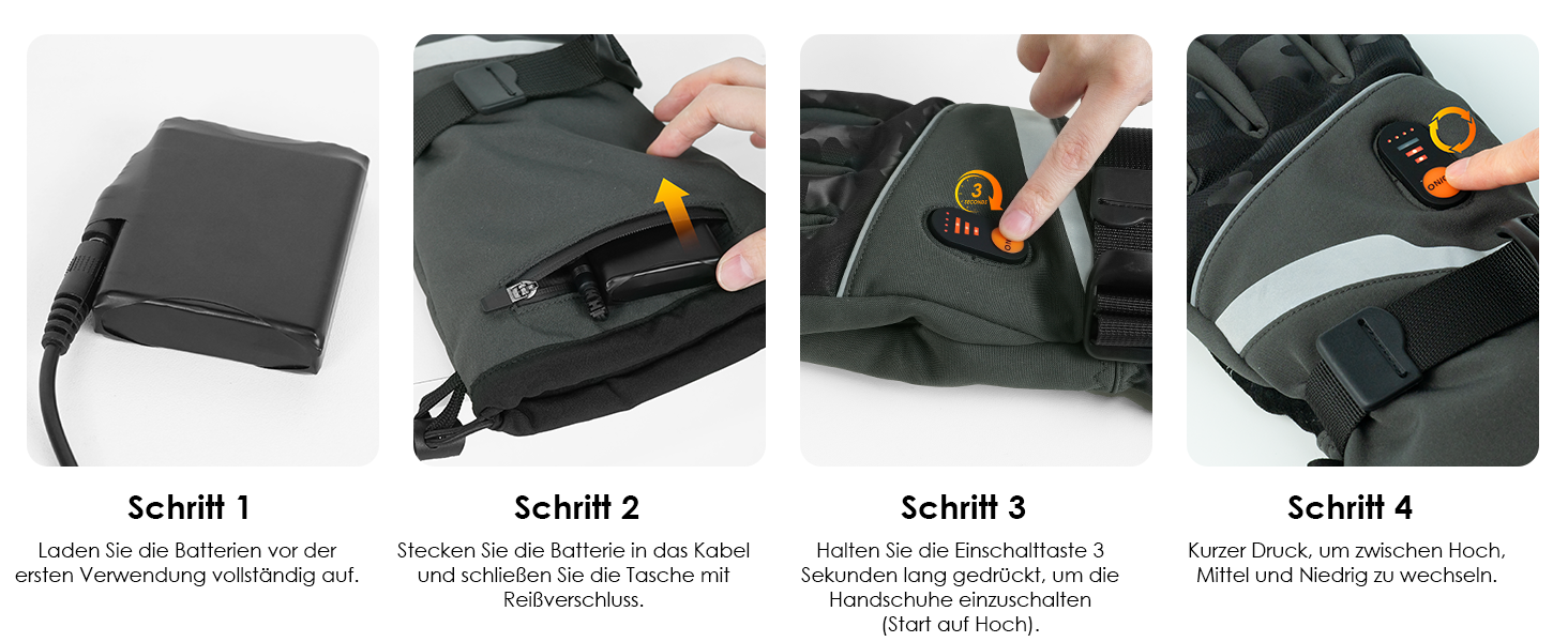 Обогрівані рукавички Minthouz W11 для чоловіків та жінок, 7.4V, 3 режими нагріву, водонепроникні, з підтримкою сенсорного екрану, для роботи на відкритому повітрі, велоспорту та катання на лижах, XL