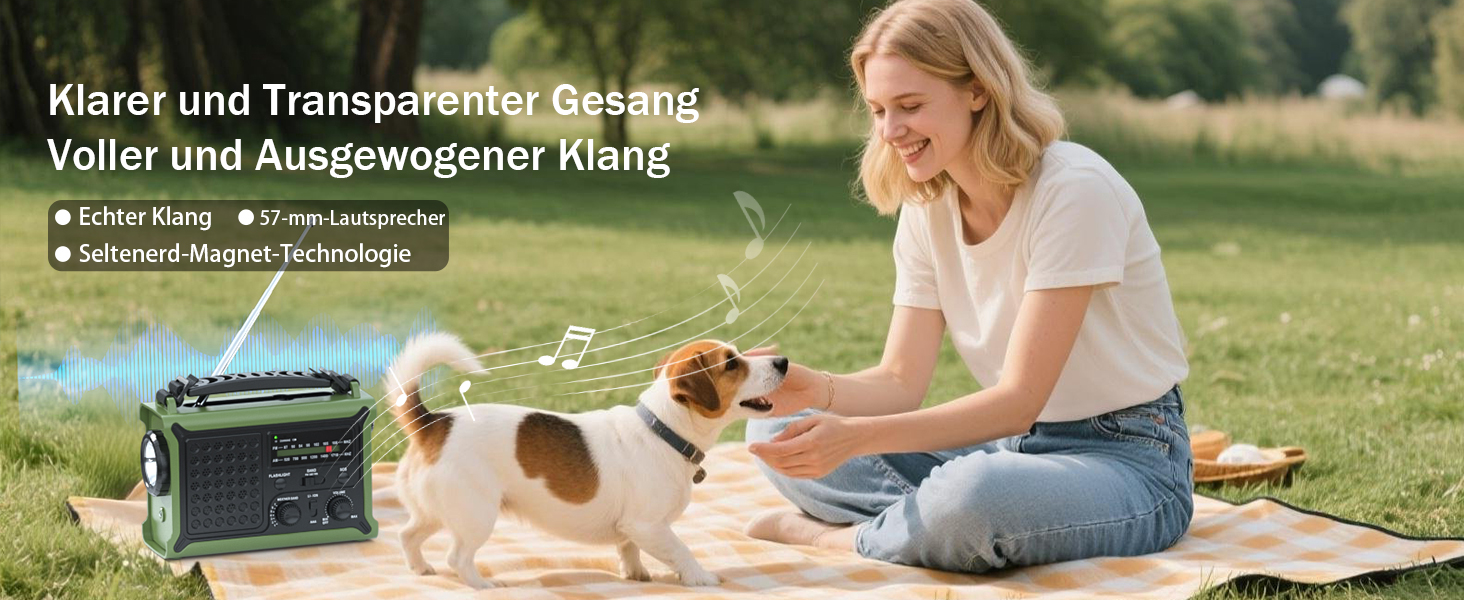 Сонячне радіо з ручним приводом 12000mAh, портативний приймач світу, радіо для надзвичайних ситуацій з AM/FM, 8500 мм² сонячна панель, Powerbank, ліхтарик та світло для читання, для виживання та відключень електроенергії (зелене)