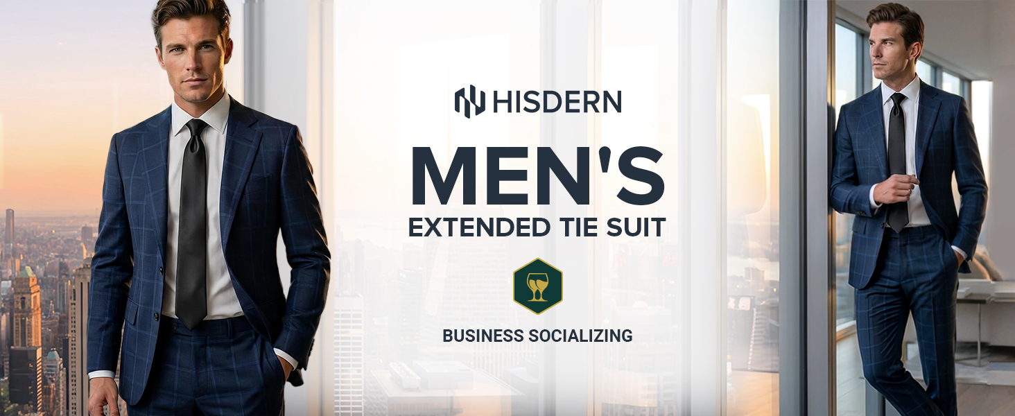 HISDERN Шовкова краватка для чоловіків 160 см, набір з кишеньковим хустинкою, для весілля та бізнесу, елегантний краватка (A1 Помаранчевий)