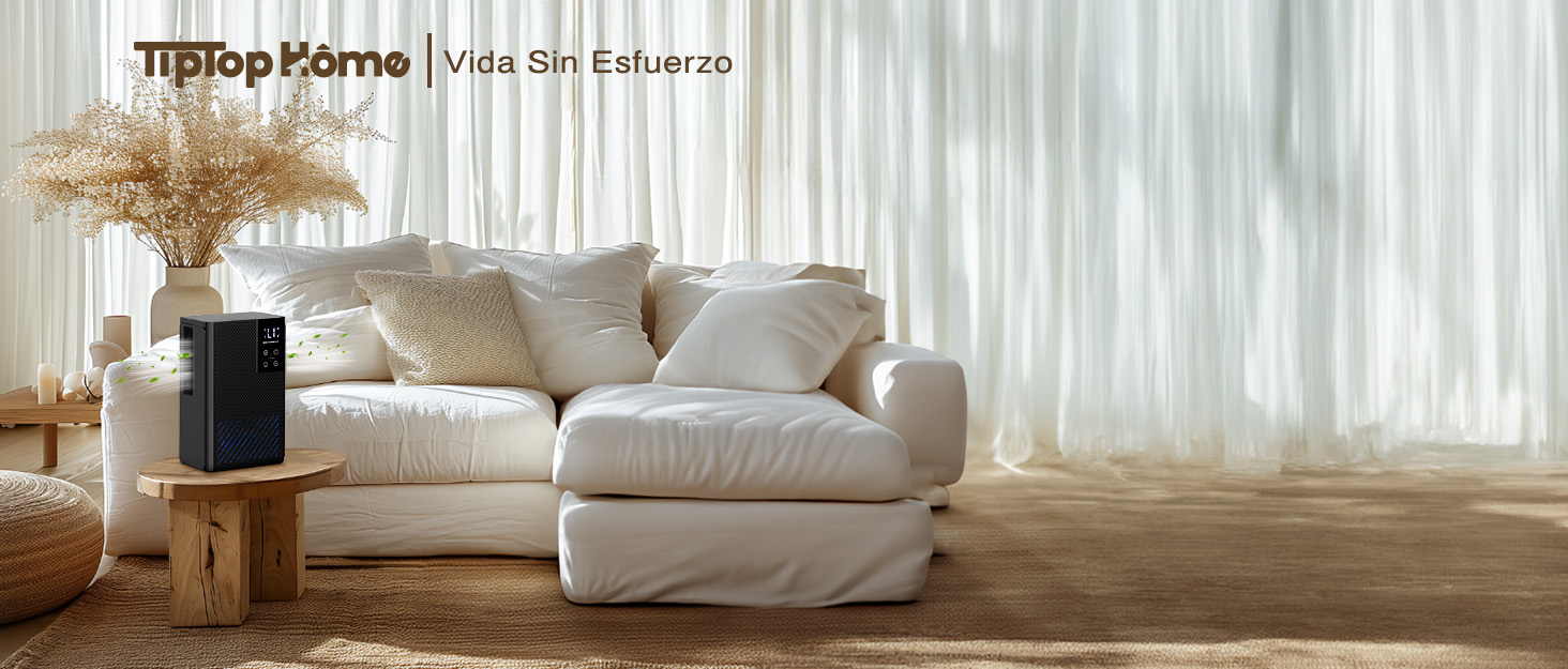 Електричний осушувач повітря, тихий, 2500 мл з LED дисплеєм, таймером та функцією відтавання, 7 кольорів підсвічування, для дому, спальні, ванної кімнати