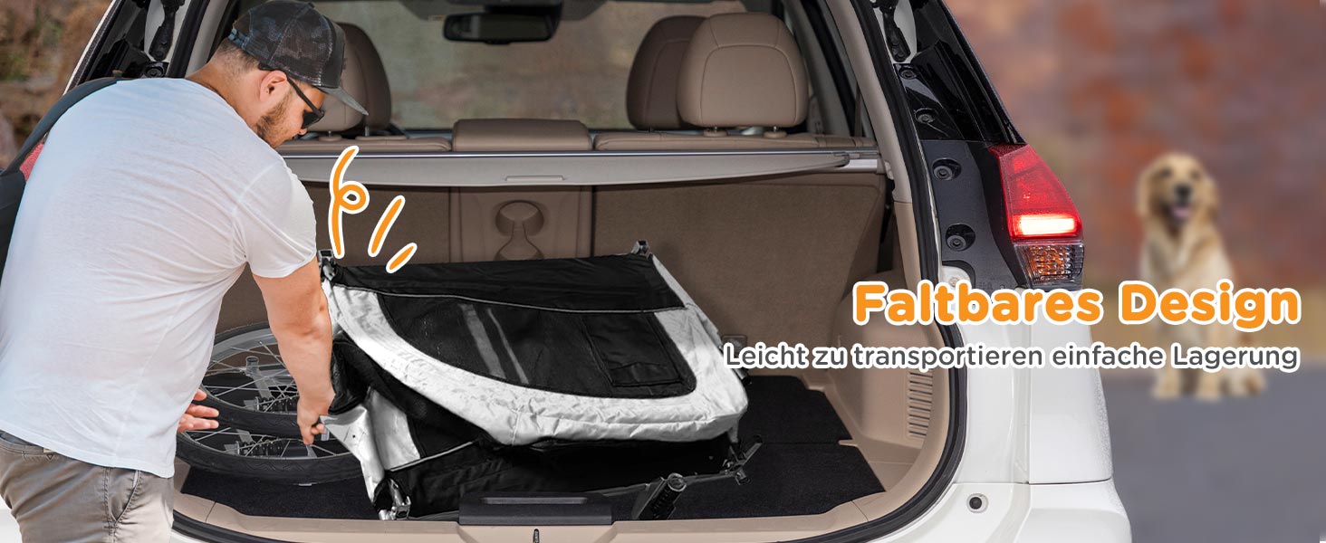 PawHut 2-в-1 Причіп для собак, велосипедний причіп для собак, візок для собак з відбивачами, прапором, причіп для собак PawHut, візок для собак, Oxford-тканина білий/чорний