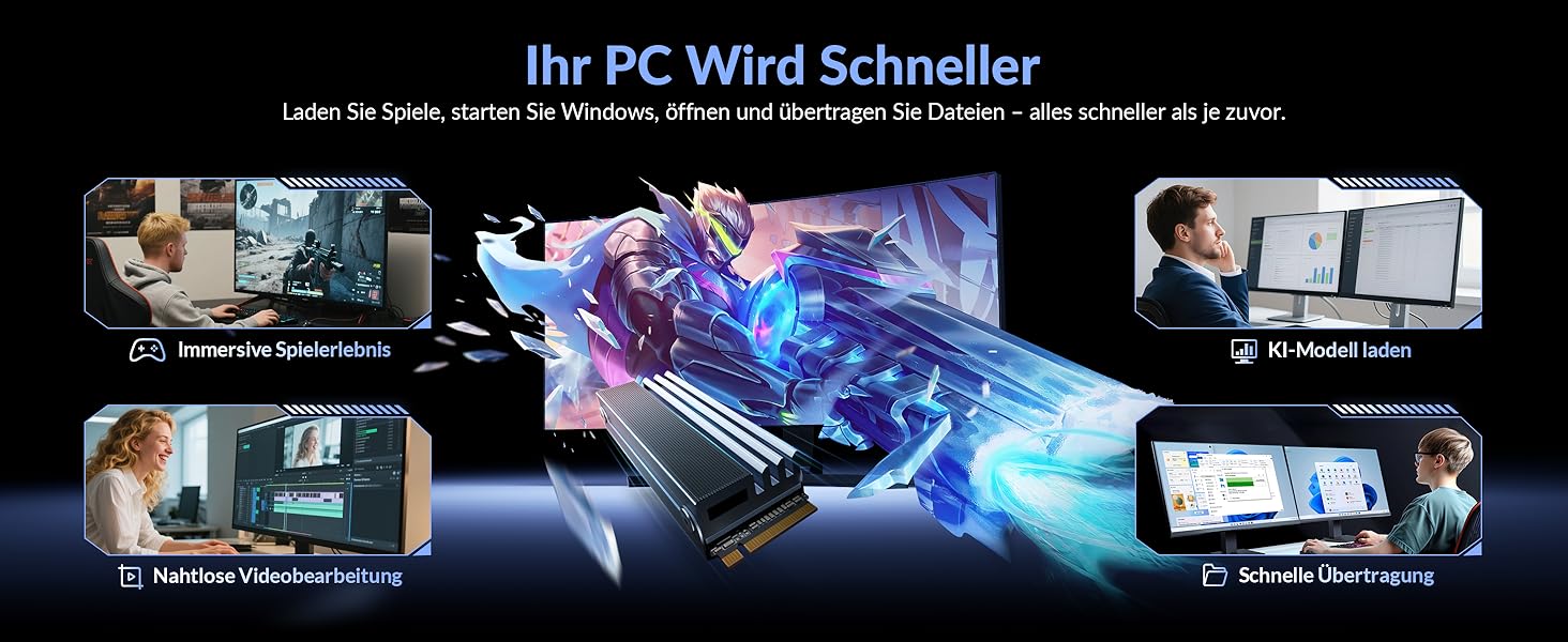 SSD iDsonix NVMe M.2 PCIe 4.0 1TB (7300 МБ/с, 5000 МБ/с) для ПК, ігор та відеомонтажу