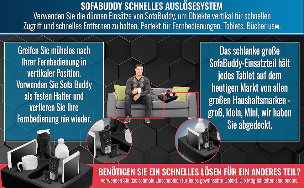 Стійкий підсклянник для дивану Sofa-Buddy, шкіряний, чорний, квадратний, зручний тримач чашки на підлокітник, аксесуар для дивану