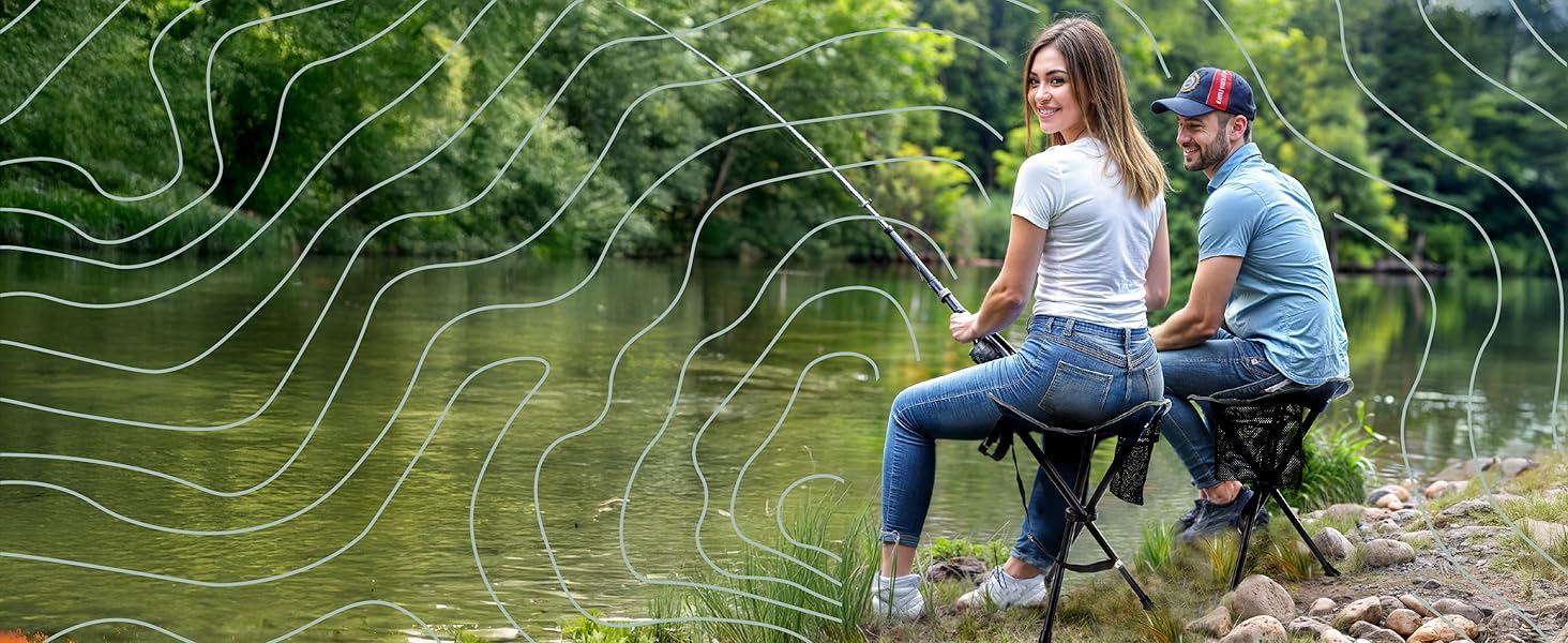 Зручний складаний стільчик для кемпінгу та риболовлі (1 шт.)