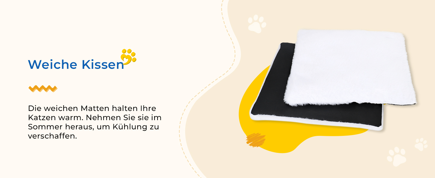 Кігтеточка-будиночок для котів Dripex з 2 поверхів, філц, з подушкою, 30 x 35 x 35 см (Сова)