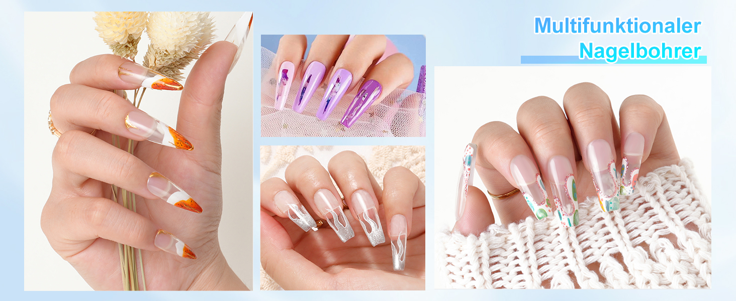 Електричний фрезер для нігтів CozyZen Professional: набір для манікюру та педикюру з LCD-дисплеєм, 45000 об/хв, для акрилу та гелю