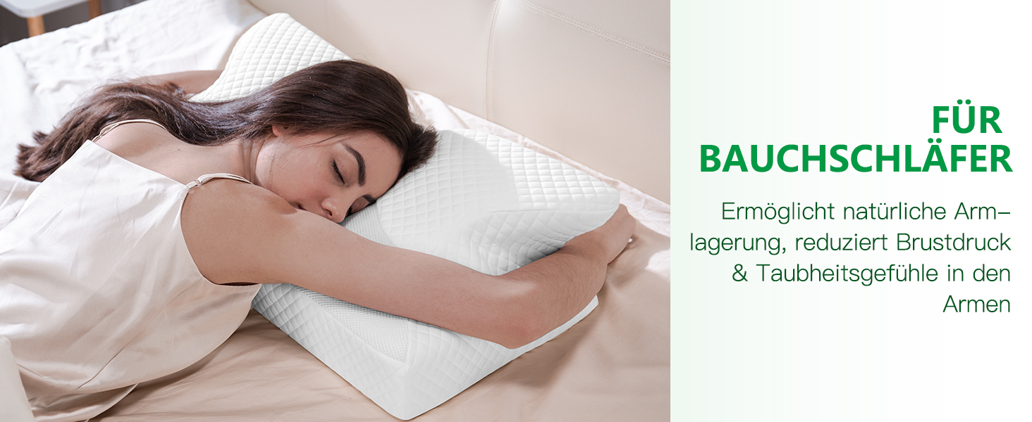 Подушка для шиї та плечей 2 в 1 з ефектом пам'яті Memory Foam, біла (70x40x8.5/14 см)