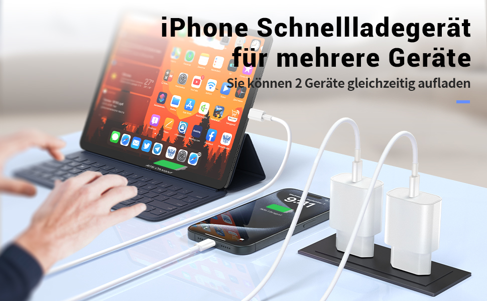 Зарядний пристрій USB-C 100W 6-портів: Швидка зарядка для iPhone 17/16/15/14/13 Pro Max, iPad Pro, Samsung Galaxy S25/S24 (3x USB-C + 3x USB-A, білий)