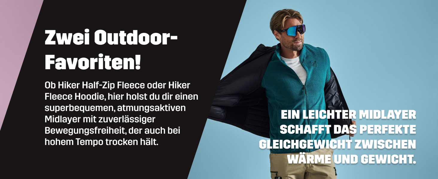 Флісова худі RevolutionRace Hiker для чоловіків, чорний, легка та еластична