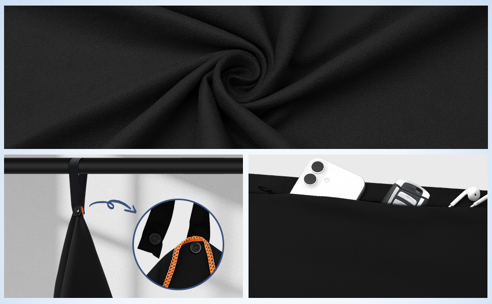 Набір спортивних рушників 2 шт. 120x50 см з кишенею на блискавці, мікрофібра, для тренажерного залу, швидке висихання, чорно-жовтий