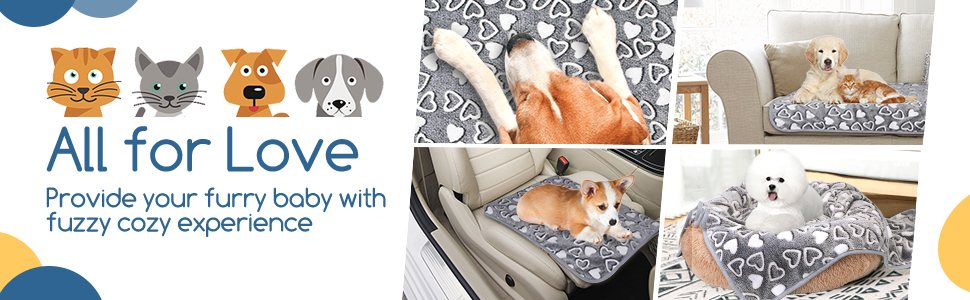 М'який флісовий килимок для собак та котів Nobleza, 120x100 см