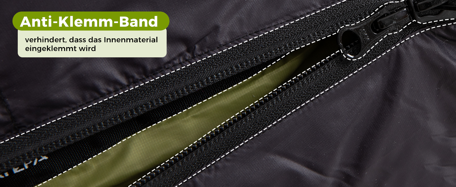 Спальний мішок ATEPA 0°C, чорний, для дорослих, 4-сезонний, водовідштовхувальний, комфортна температура 6°C, межа 1°C, для кемпінгу та подорожей