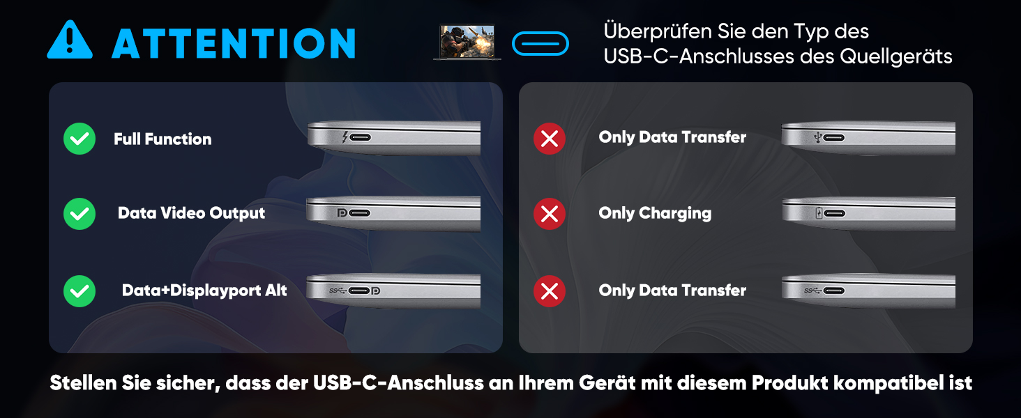 Кабель USB C на HDMI Highwings 4K@60Hz 1.8м (сірий), сумісний з iPhone, MacBook, iPad, Surface, Galaxy