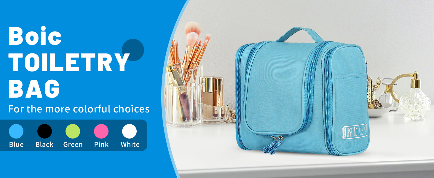 Чоловіча косметичка-органайзер для подорожей з гачком, зелена/блакитна