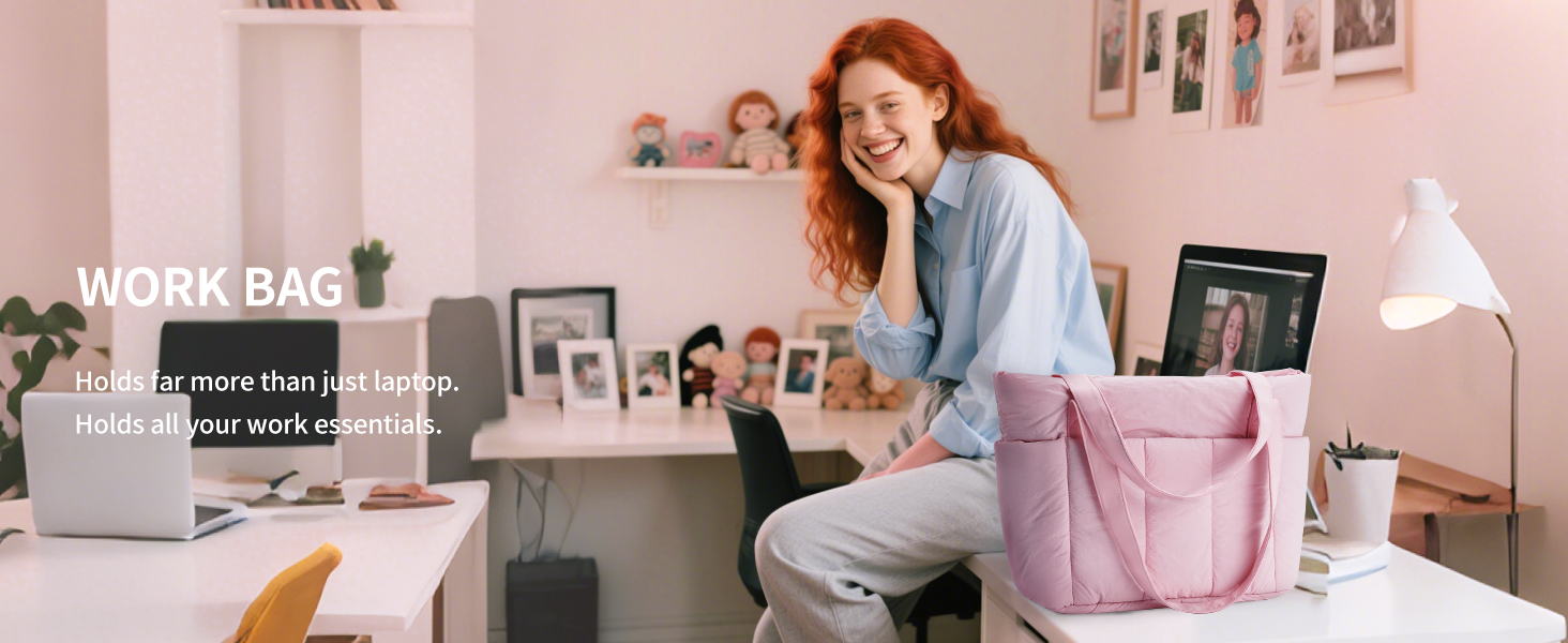 Сумка жіноча Narwey Shopper бежева, велика, легка - для роботи, навчання, як сумка для вчителя з багатьма кишенями