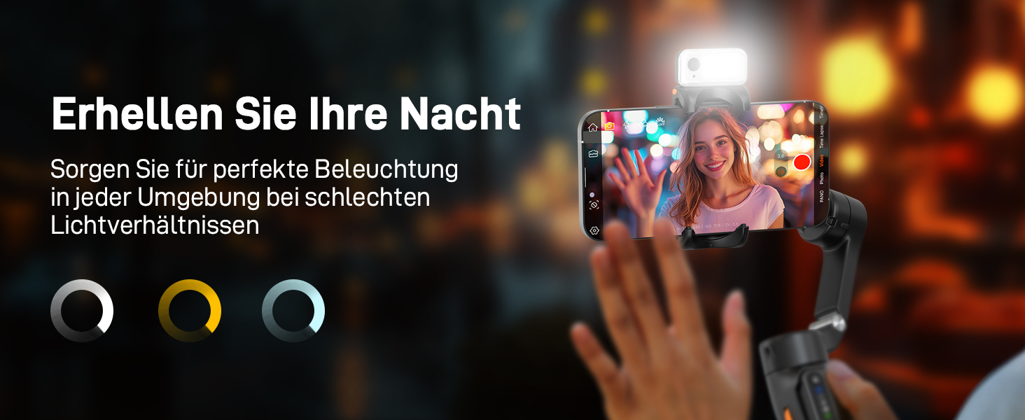 Hohem iSteady V3 - Стабілізатор для смартфона з контролером, AI-трекером, телескопічною штангою та штативом, чорний